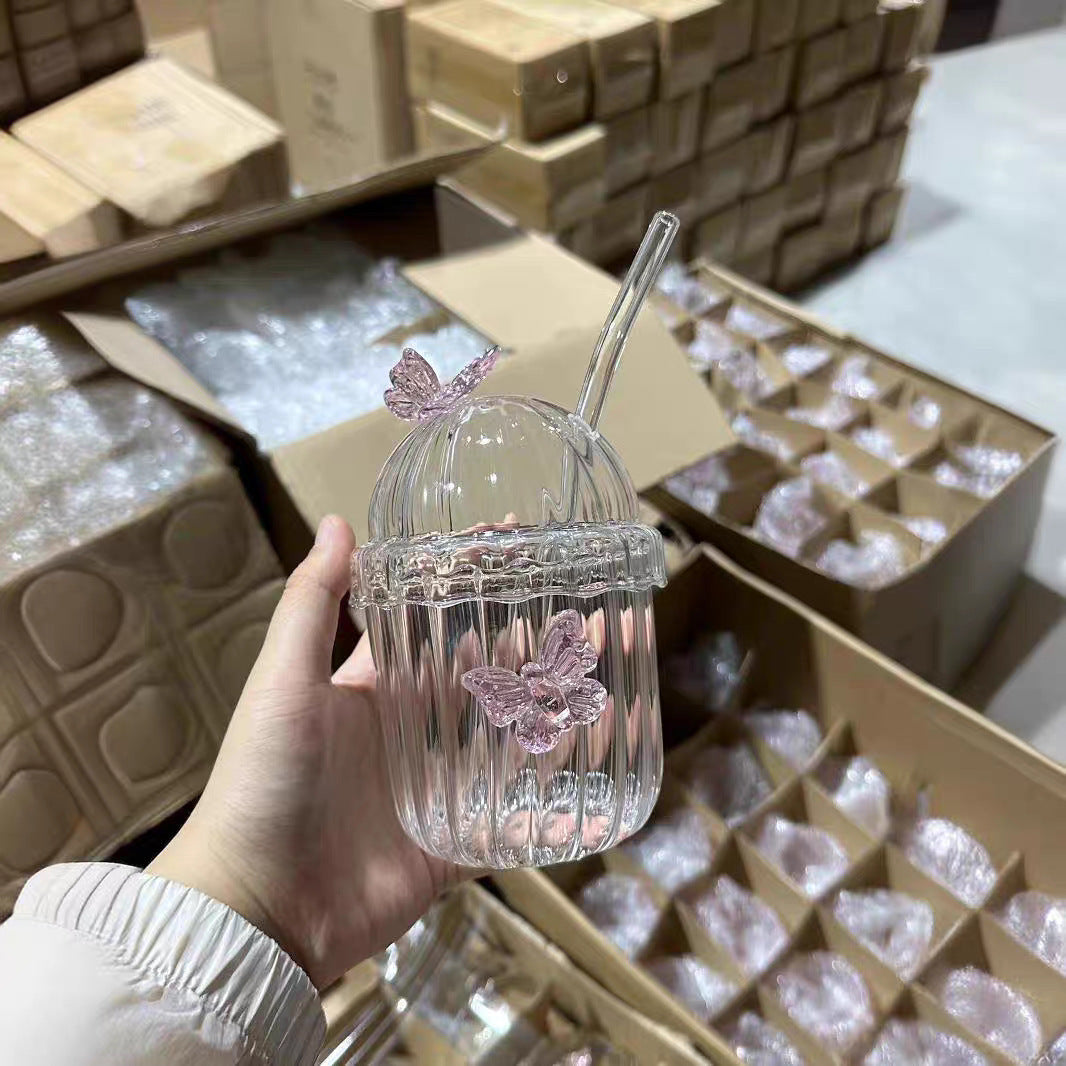 Butterfly Spring Straw Cup