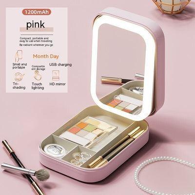 Mirror Light Portable Makeup Box
