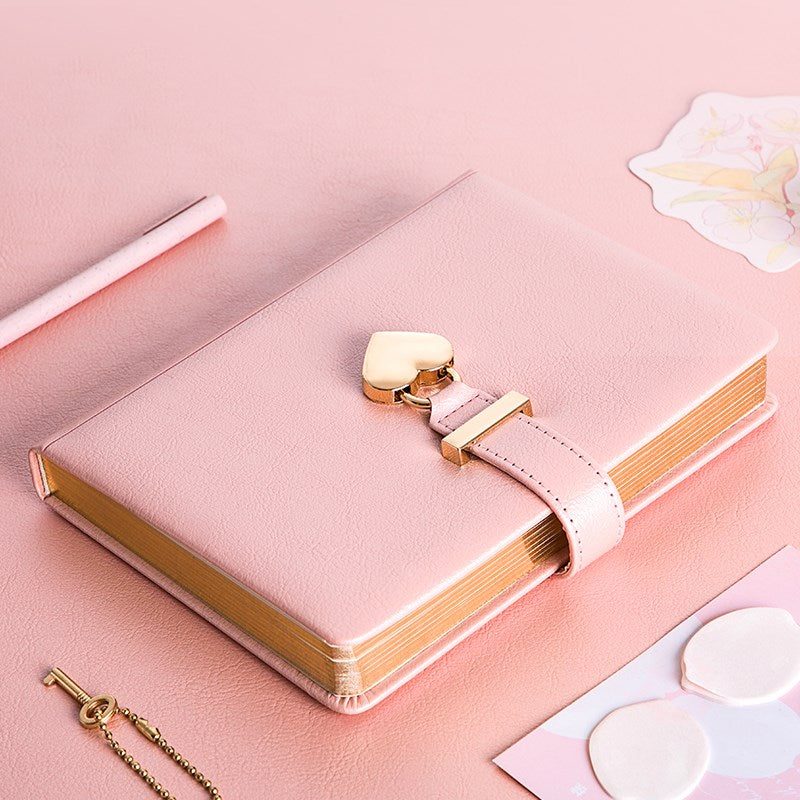 Notebook With Key Mellow Heart Valentine's Lockable Notebook – Niko Niko